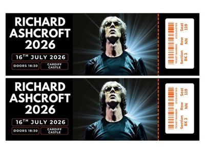 Richard Ashcroft Personalised Souvenir Mock Concert Ticket 