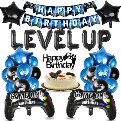 Gaming-Controller-Folienballons, XXL-Spielthemen-Geburtstagsdekoration-Set, G...