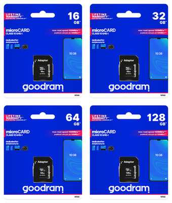 GOODRAM microSD Speicherkarte Class 10 UHS-I + SD-Adapter 16GB 32GB 64GB 128GB