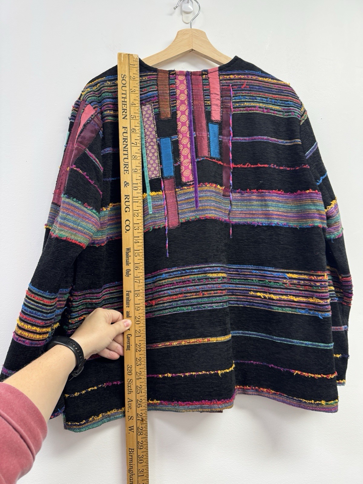 Choices Patchwork Artsy Button Front Blazer Jacke… - image 9