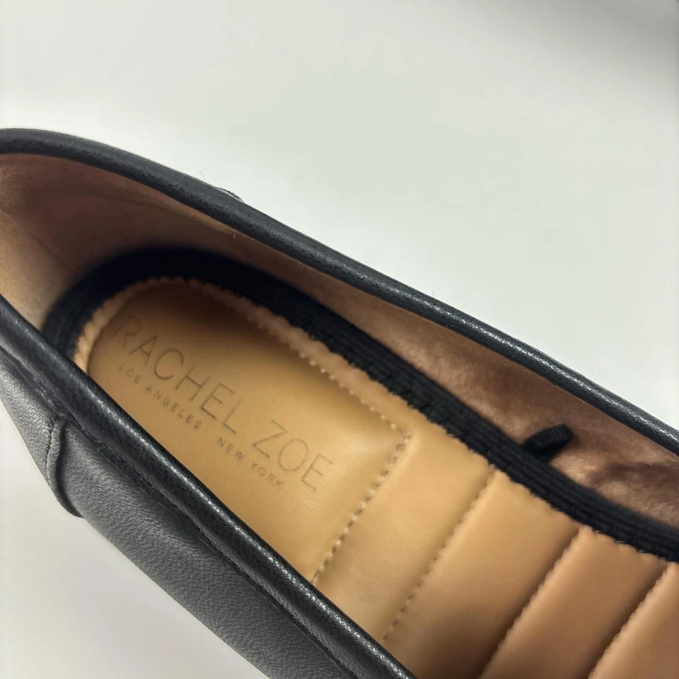 Mocasines Rachel Zoe para mujer 8M negros Mila Horse Bit sin cordones gruesos Foto 4 de 4
