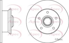 2 X NEW APEC RED REAR AXLE BRAKE DISCS SET BRAKING DISCS PAIR OE QUALITY DSK224