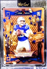 2025 Wild Card 5 Card Draw - Riley Leonard - Brown Modern Foil - 2/2 - RC