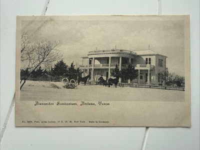 #ad Abilene Texas Sanitarium Horses Carriage Buggy Postcard Antique $11.95