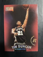 1997-98 Skybox Premium - Tim Duncan #112 Super Clean Rookie Card. rookie card picture