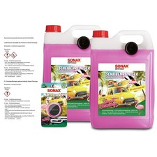 2x 5 L LITER SONAX SCHEIBENREINIGER WISCHWASSER SWEET FLAMINGO + LUFTERFRISCHER
