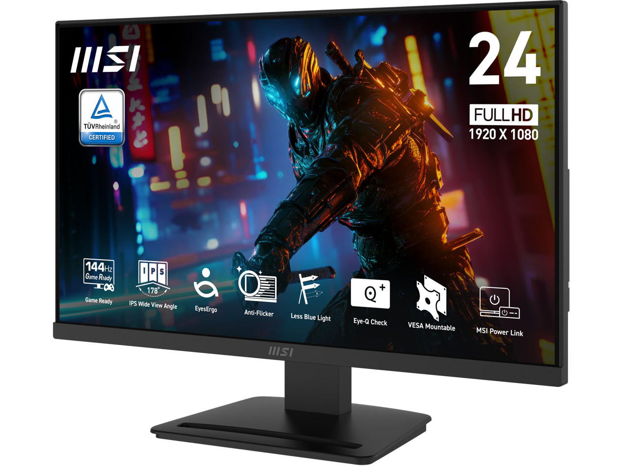 MSI 24" Full HD 144Hz IPS AMD Adaptive Sync 1ms HDR Ready 102% sRGB LCD 4