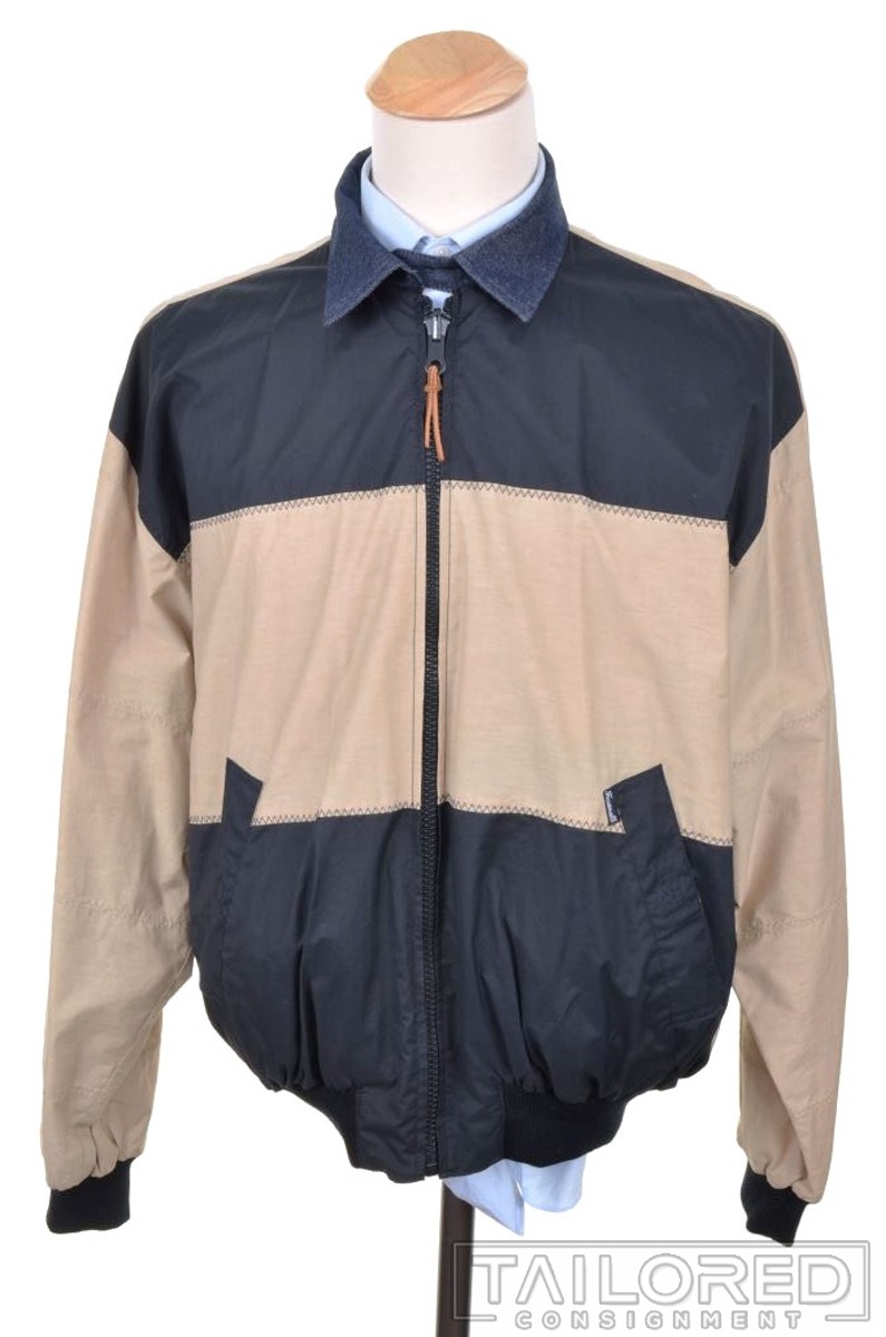 FACONNABLE Solid Beige Cotton REVERSIBLE Mens Bom… - image 1