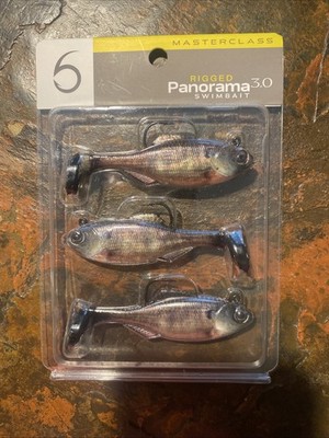 6th Sense Masterclass Rigged Panorama 3.0 Swimbait 3 Pack 1/8 oz ~Live Bluegill