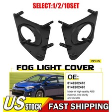 Glossy Black Fog Light Lamp Trim Cover Front For Toyota Corolla S 14-16 110x Glossy Black Fog Light Lamp Trim Cover Front For Toyota Corolla S 14-16 110x