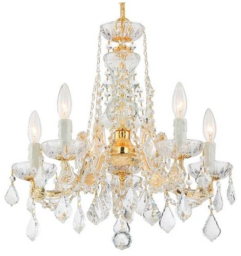Crystorama Maria Theresa 20" Wide 5-Light Gold and Crystal Chandelier - Picture 2 of 8