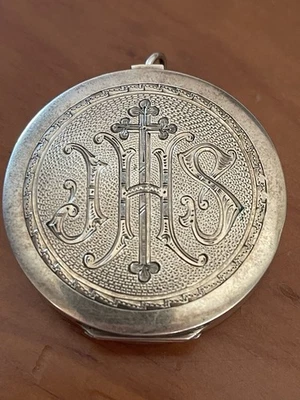 CAJA HOSTIARIA PLATA DORADA 58 GRAMOS AÑOS 50 - Imagen 1 de 4