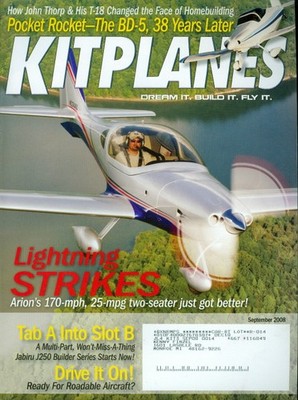2008 Kit Planes Magazine: Arion's 170 MPH, 25-MPG Two Seater Just Got Better!