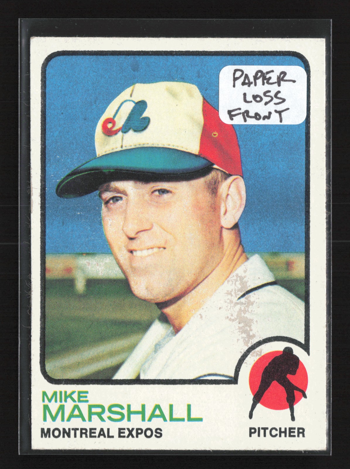 1973 Topps #355 Mike Marshall Montreal Expos PR ** PAPER LOSS **