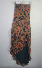 Urban Outfitters Rosie Womens S Strapless Ruffle Midi Dress Floral High Low