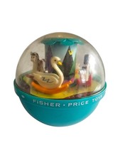 Carrusel Fisher-Price Roly Poly Chime Ball #165 Rocking Horse Swan 1966 de colección