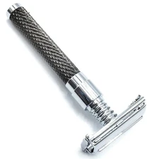 Parker 92R Buttefly Safety Razor & 5 Double Edge Blades - Heavyweight Handle