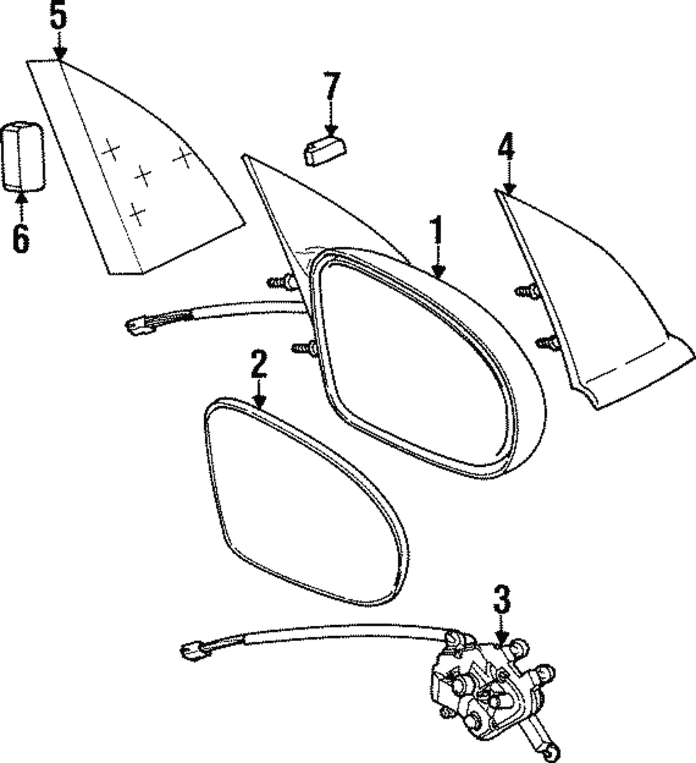 Genuine GM F Mirror 21170588