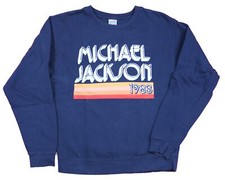 Michael Jackson Mens Crewneck Sweatshirt - Simple Name 1983 Stripe