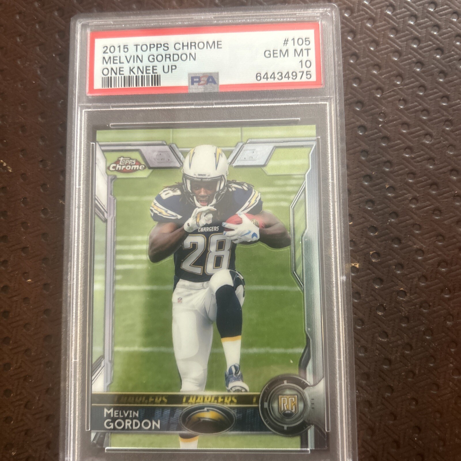 MELVIN GORDON (RC) rookie card - 2015 Topps Chrome PSA10