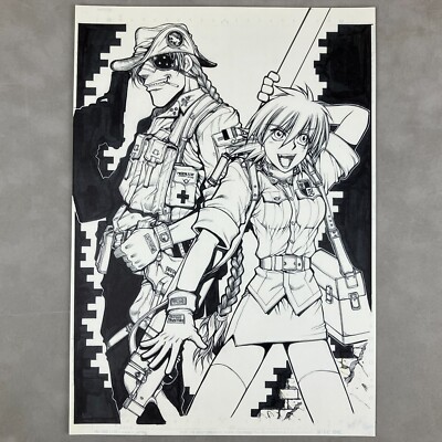 GAHO-SHOP Hellsing Seras & Pip Limited Duplicate Manga Manuscript Page Japan
