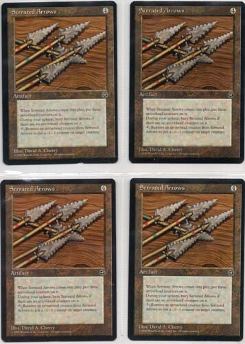 SERRATED ARROWS X4 MAGIC Mtg HOMELANDS NEAR MINT or BETTER UNPLAYED! 1995 - Picture 1 of 2