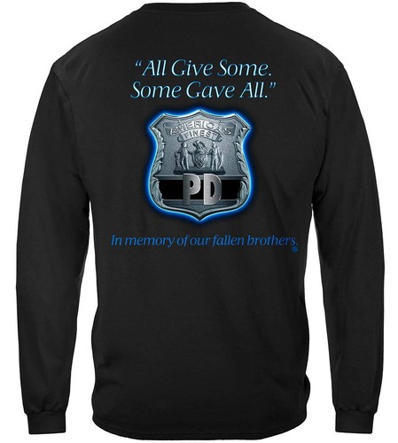 All Gave Some Law Enforcement Law Enforcement 100% Cotton Black Long Sleeves