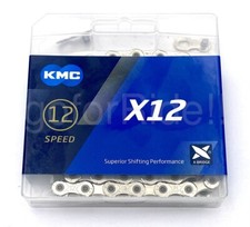 New KMC X12 Road/MTB/Gravel Bike Bicycle Chain 12-Speed 126 Links Silver
