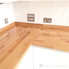 10% OFF SOLID BEECH WOOD KITCHEN WORKTOPS - OAK & WALNUT WORKTOPS ALSO IN STOCK