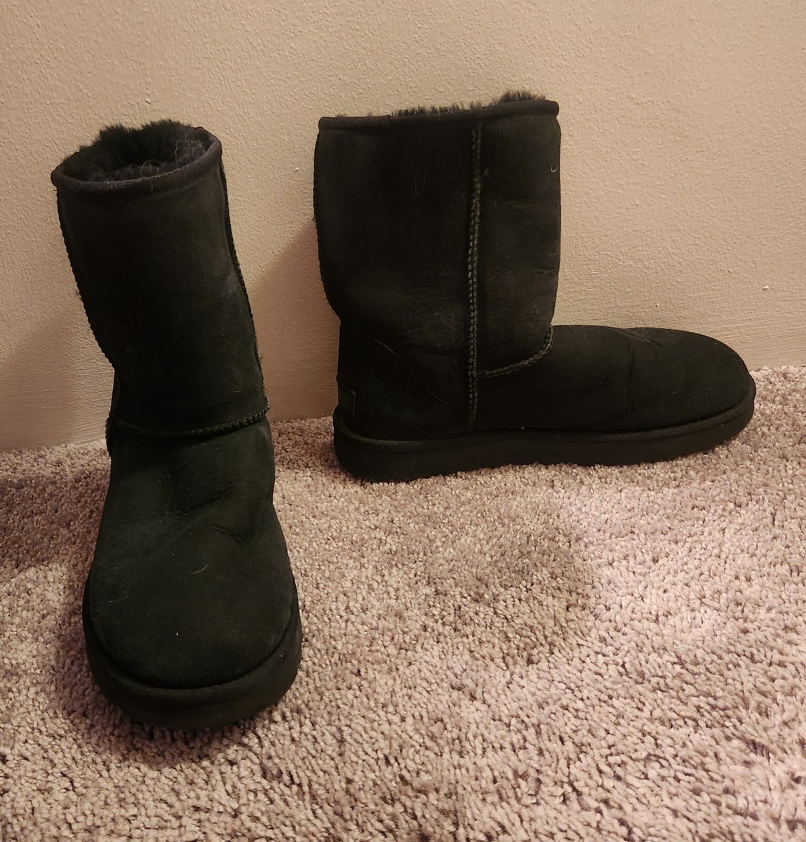 Ugg Classic Short II Boot Womens Size 8 Black | eBay