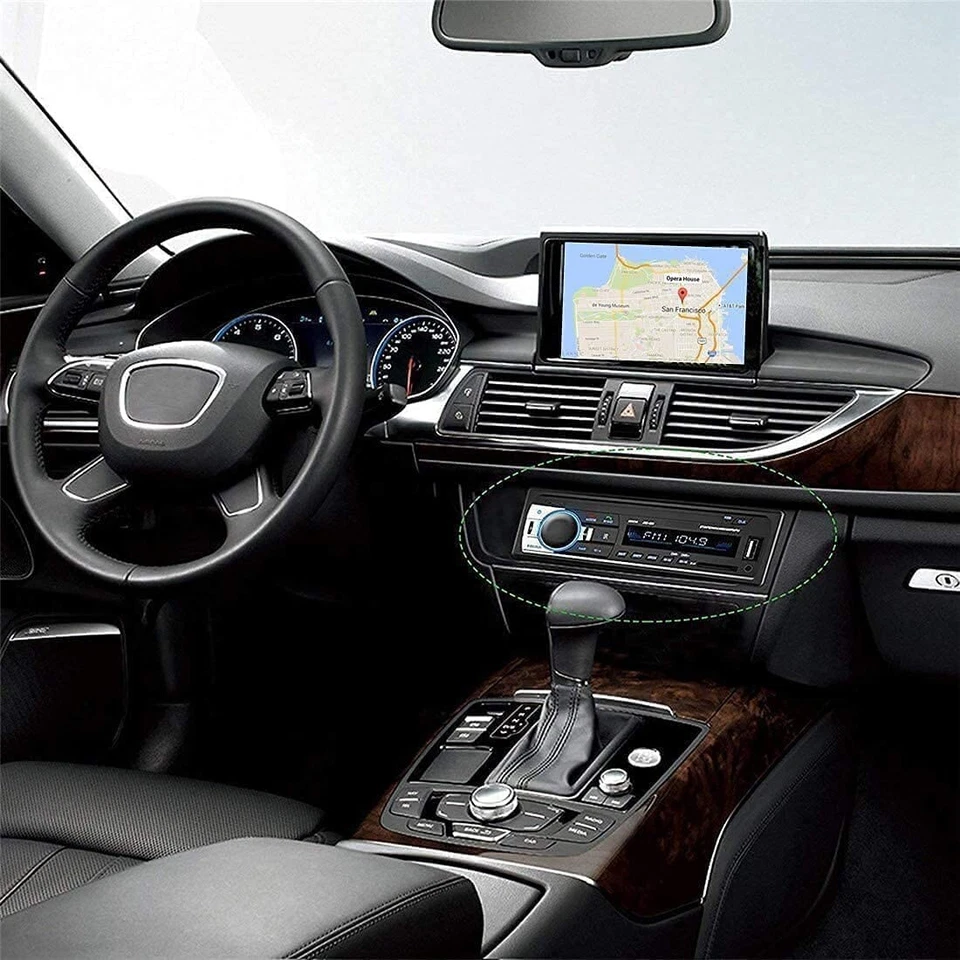 radio per auto bluetooth compatibile con ios e android, nera 18.8 x 7.6 x 5.8 cm - Immagine 4 di 4