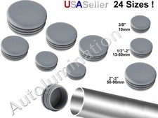 Plastic Grey Blanking End Cap Caps Tube Pipe Inserts Plug Bung Steel Tubing Leg