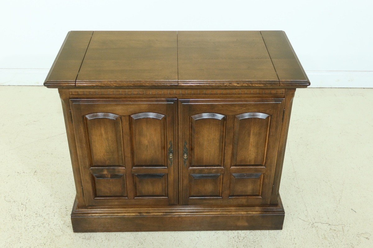 F50526EC: ETHAN ALLEN Maple Classic Manor Flip Top Server | eBay
