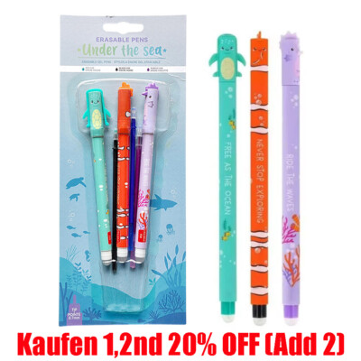 Under The Sea Set Gelstifte Schildkröte Nemo Seepferd löschbar Erasable