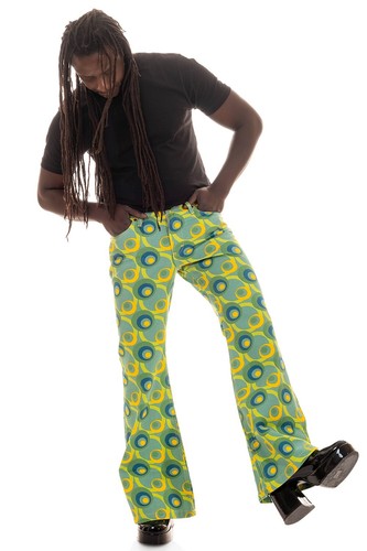 Comycom Herren Schlaghose STAR DOTS Grün - Bild 3 von 7