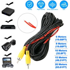 Car Auto RCA Extension Video Cable Rear View Backup Camera  Detection Wire NEW