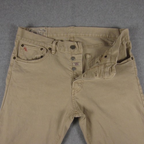 Polo Ralph Lauren Jeans Mens 32x32 Anderson Khaki Hampton Straight Preppy - 第 2/20 張圖片