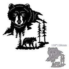 Bear Forest Metal Cutting Dies Card Making Scrapbooking Paper Craft DIY