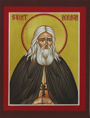 Postcard Saint Herman of Alaska Devotional Prayer Card Icon MINT