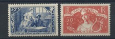 France N°307/08** (MNH) 1935 - Chômeurs intellectuels "Art et Pensée"