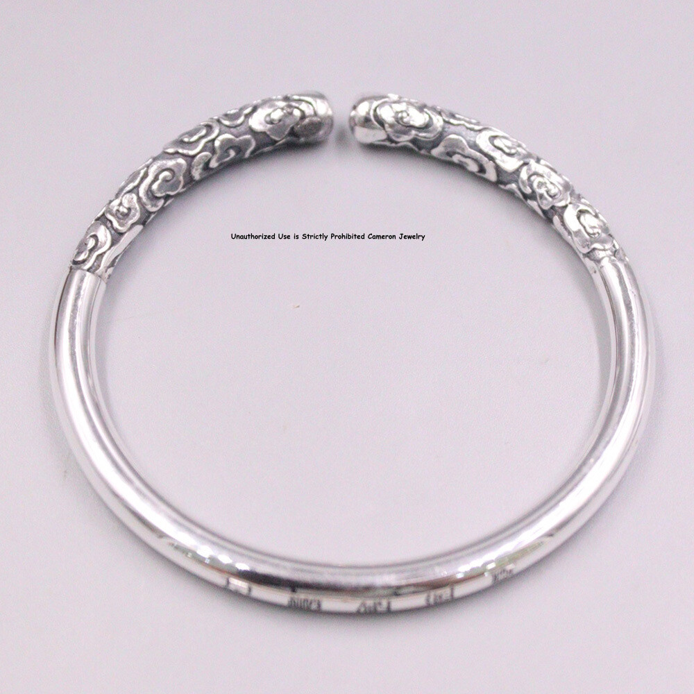 Pure S999 Fine Silver 999 Bracelet Women Golden Cudgel