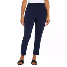 NWT BANANA REPUBLIC 1588693 SOLID NAVY TAPERED PULL ON PANT SZ 6 G234
