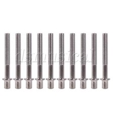10 x Drum Tension Rods Drum Screw Silver Metal Drum Accessory M6x45mm