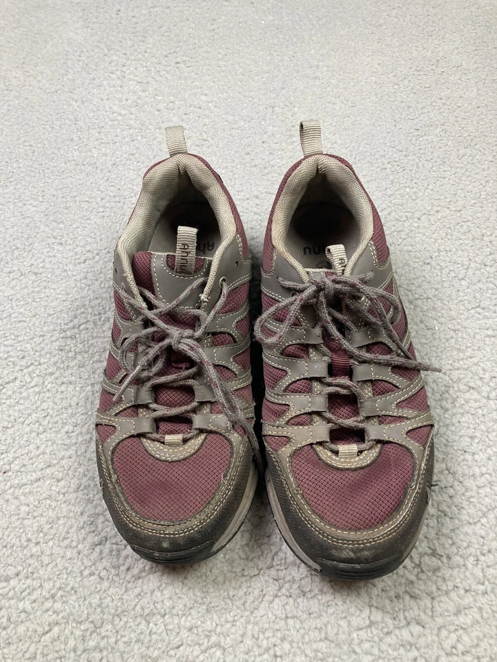 Ahnu Tenis Zapatos Mujer 8 Púrpura Gris Rockridge II AF2131FIG Senderismo Trail Foto 3 de 4