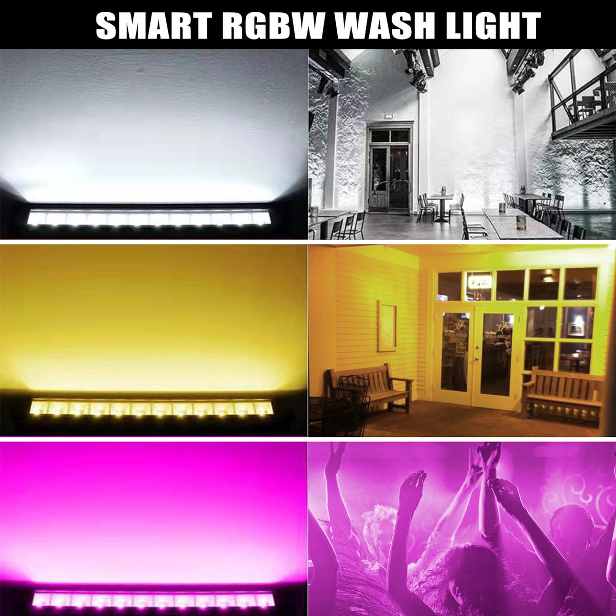 4X U`King Wall Wash Bar DJ Lighting RGBW LED Stage Light Club Disco Party Show e 4X U`King Wall Wash Bar DJ Lighting RGBW LED Stage Light Club Disco Party Show e