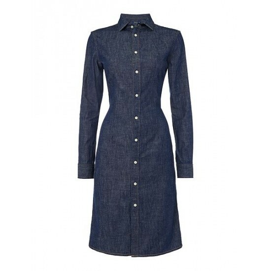 Women's Ralph Lauren Denim Dress Blue Color Size UK BNWT
