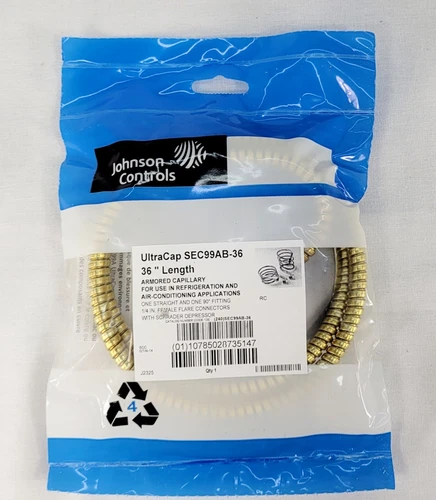 Armored Capillary Tubing 1/4 in SAE Female Flare Connection Size 36in SEC99AB-36