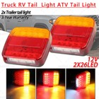 <!--F#f_0-->2x Square Led Stop Indicator Trailer Tail Lights Truck Caravan Lamp Number Light<!--F/-->