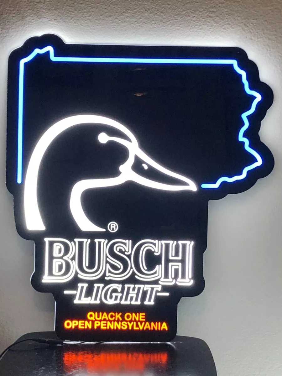Busch light quack one open neon sign for deals sale