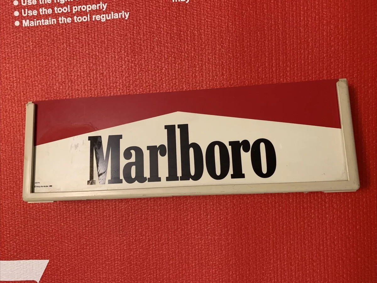 U.S.A 90's vintage Marlboro マルボロ サイン看板 Marlboro Tobacco Sign Vintage 1991 Metal Sign 15 X 24